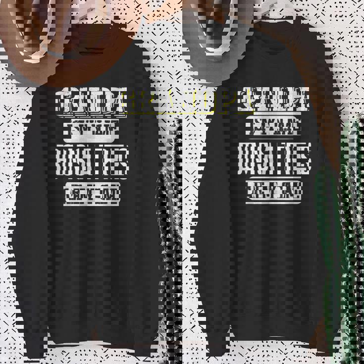 面白い盆栽の木 おじいちゃんへのギフト 父の日デザイン スウェットシャツ 年配の女性への贈り物