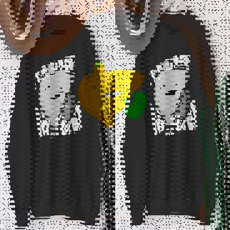 面白い臓器ボディパーツ肝臓の恋人ない戦闘機 スウェットシャツ 年配の女性への贈り物