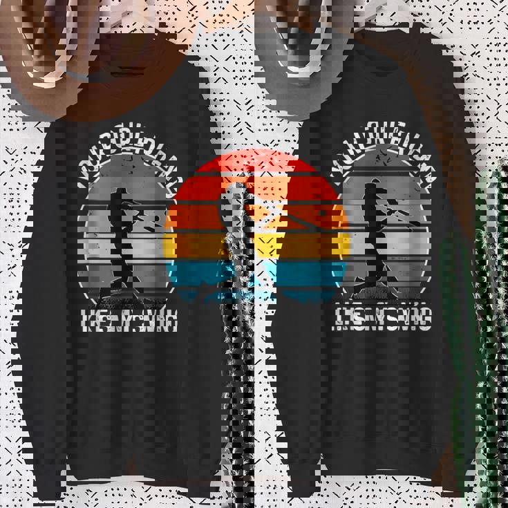 面白い野球の引用 スウェットシャツ 年配の女性への贈り物