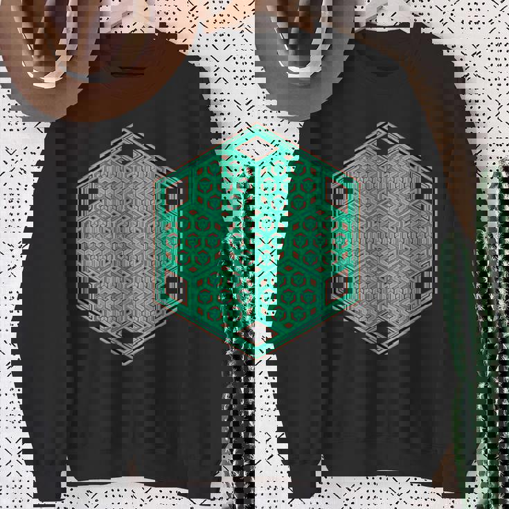 音楽祭 サイケデリックパターン テクノ トランス レイブ ゴア スウェットシャツ 年配の女性への贈り物