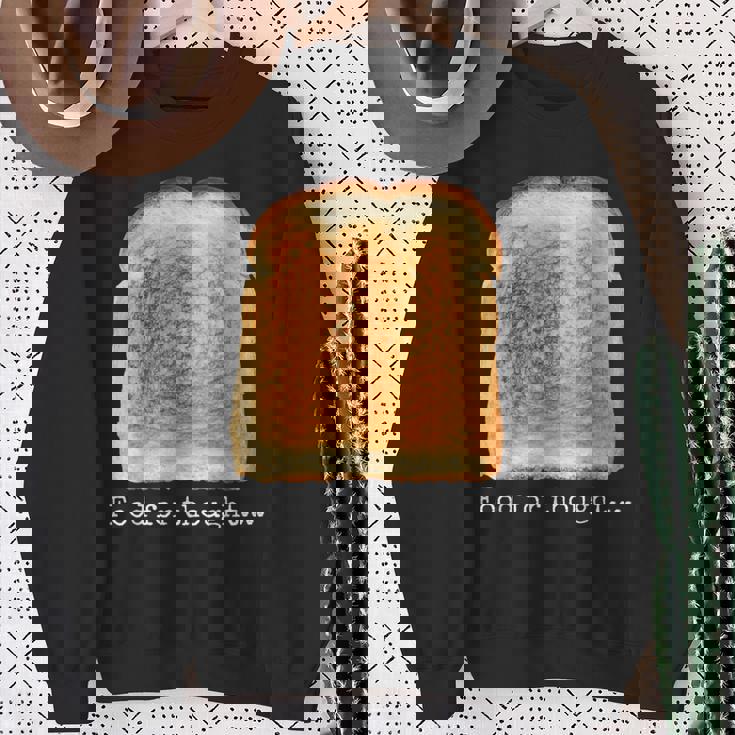 食パン トースト 食べ物 思考 おもしろい グルテンフリー ノベルティ スウェットシャツ 年配の女性への贈り物