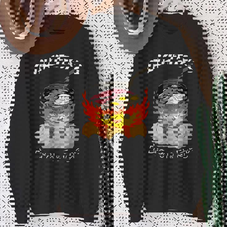 食品愛好家、カルシファーのベーコン、エッグクック。 スウェットシャツ 年配の女性への贈り物