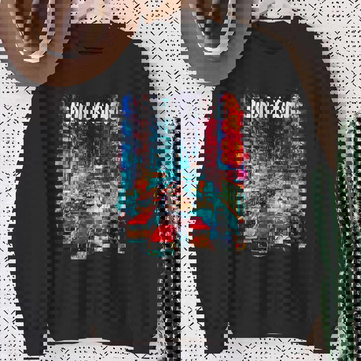 香港のお土産-夜の香港 スウェットシャツ 年配の女性への贈り物