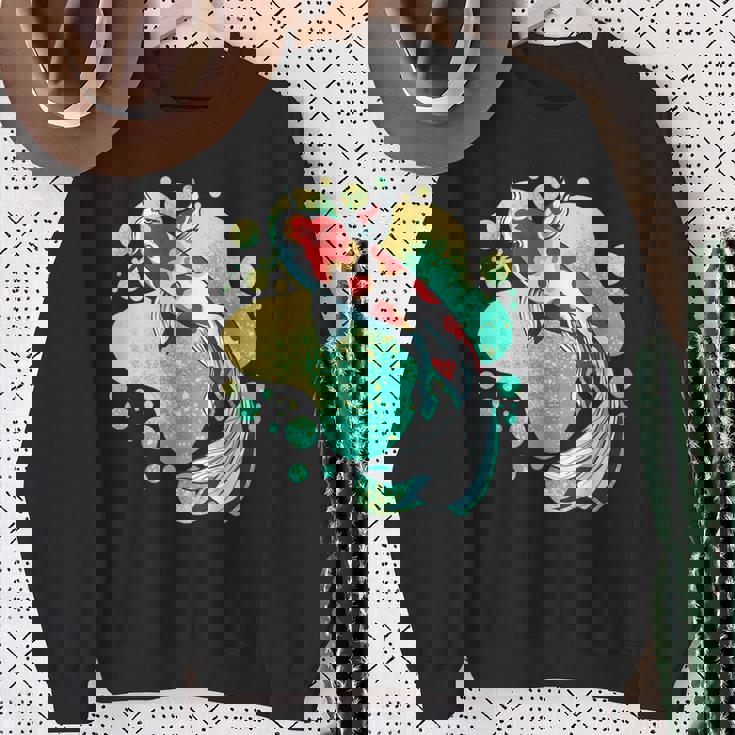 鯉 鯉 ジャパン 鯉 魚 エステ ベイパーウェーブ スウェットシャツ 年配の女性への贈り物