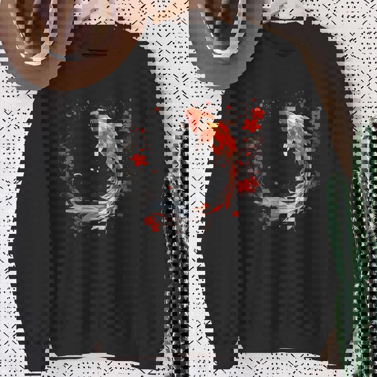 鯉 錦鯉 平和 親切 縁起 スウェットシャツ 年配の女性への贈り物