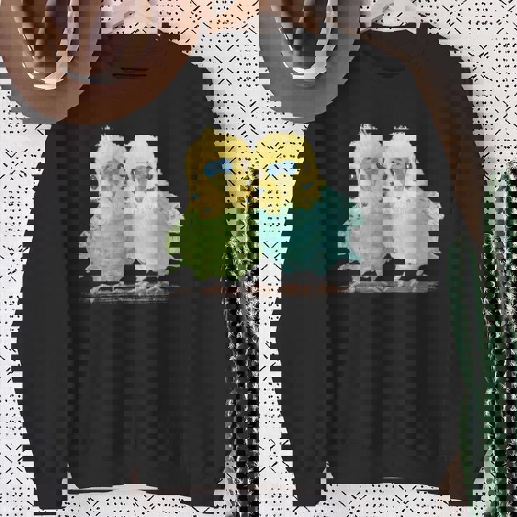 鳥 インコ かわいい ペット おもしろ 動物 イラスト スウェットシャツ 年配の女性への贈り物