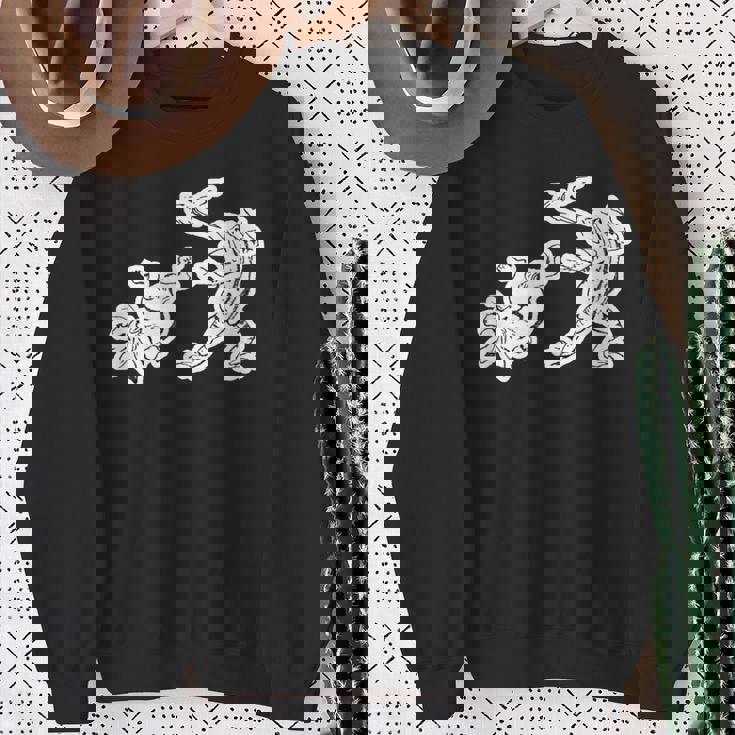 鳥獣戯画《蛙と兎・相撲》かえる うさぎ【日本・世界の名画】日本画 和柄 美術館アート スウェットシャツ 年配の女性への贈り物