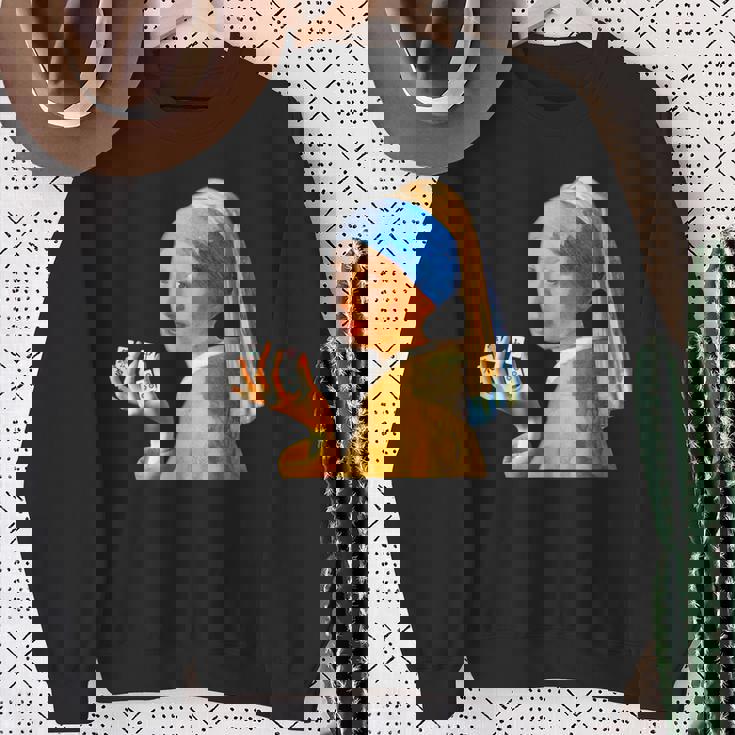 麻雀 牌 おもしろ ネタ フェルメール グッズ 服 面白いtシャツ 面白い メンズ 雀士 プレゼント おしゃれ スウェットシャツ 年配の女性への贈り物