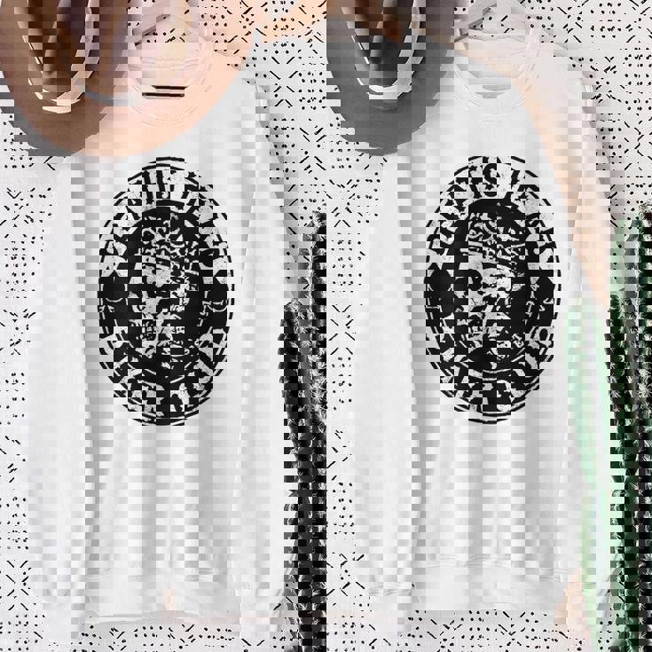 バックプリント クールで面白いオートバイ、バイク、バイカー スウェットシャツ 年配の女性への贈り物