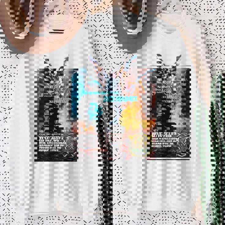 The 27 Club_Jimi Hendrix_001_Back Printed スウェットシャツ 年配の女性への贈り物