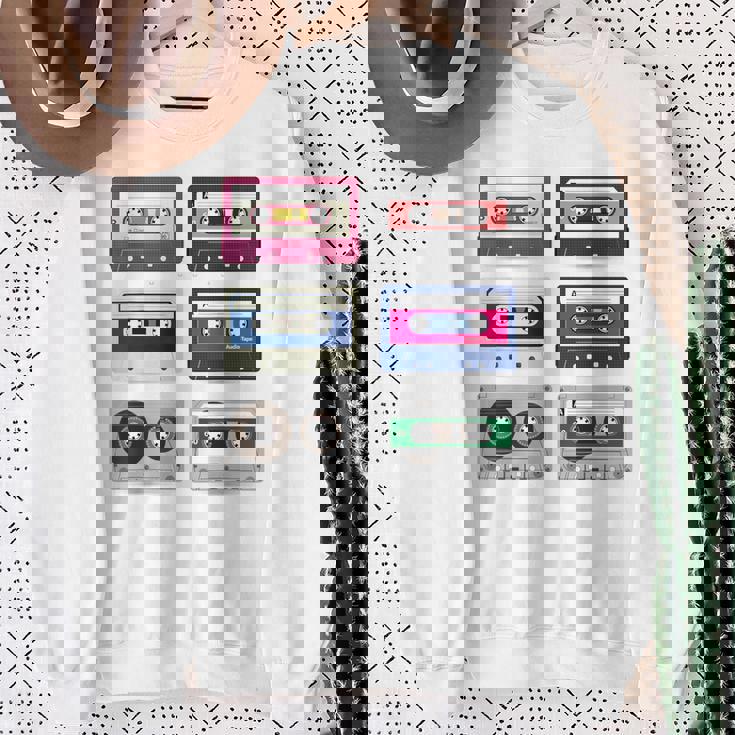 80 年代のロック カセットシャツ男性ヴィンテージ ロック カセット テープ スウェットシャツ 年配の女性への贈り物