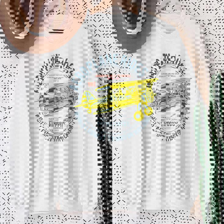 Aeroplane Rides カスタム フライングサーカス 複葉機 スウェットシャツ 年配の女性への贈り物