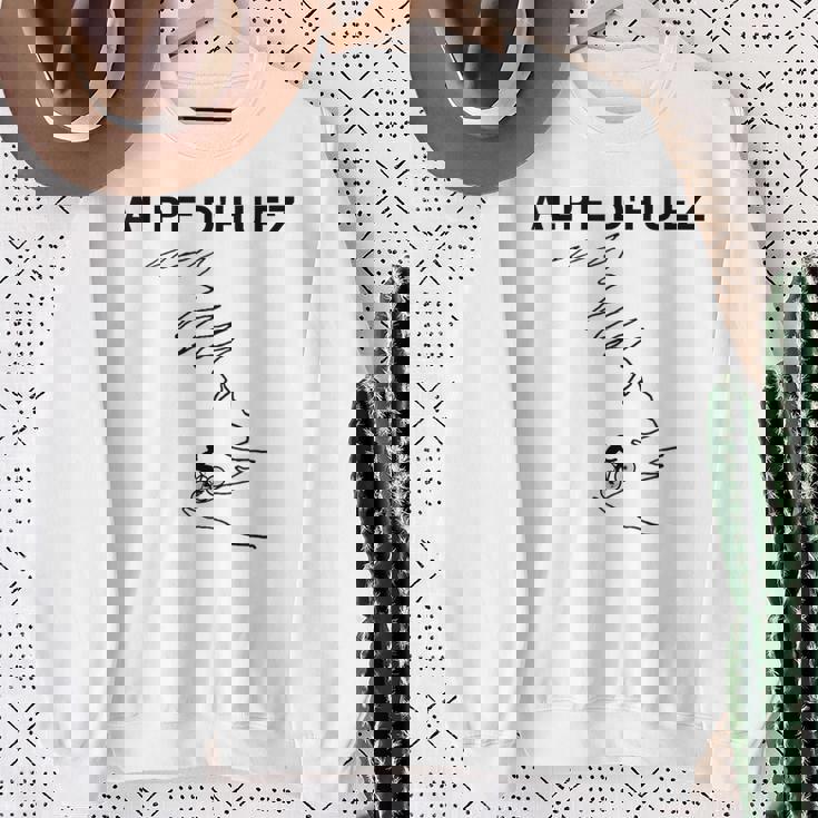 Alpe D'huez サイクリングギフト フランス ロードサイクリング スウェットシャツ 年配の女性への贈り物