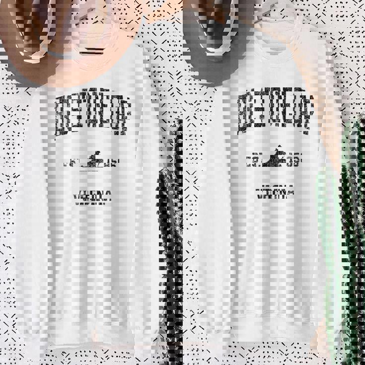 Bigtone Gap バージニアa ビンテージ スポーツデザイン ブラックプリント スウェットシャツ 年配の女性への贈り物