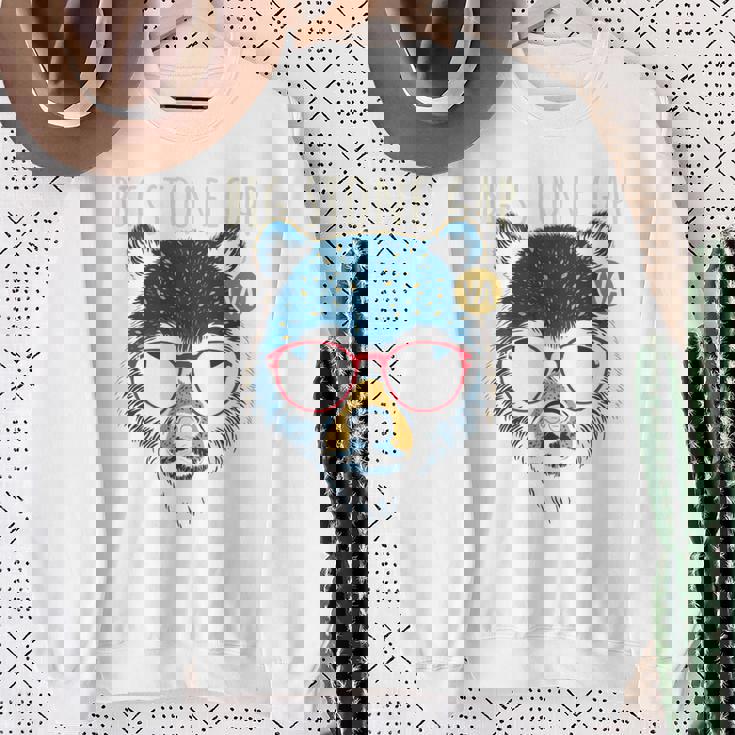 Bigtone Gapirginia Cool Bear サングラスデザイン 長袖tシャツ スウェットシャツ 年配の女性への贈り物