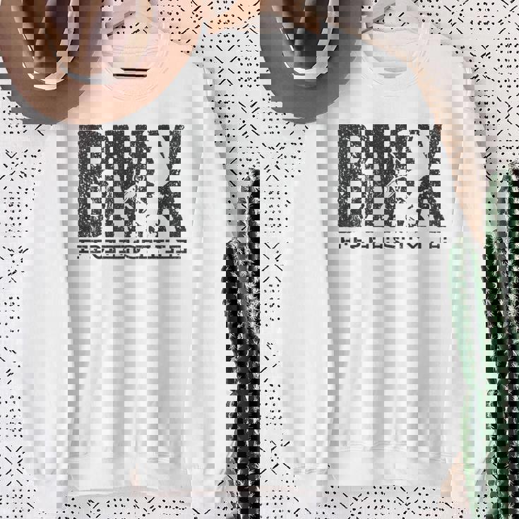 Bmxビンテージバイクファンの贈り物少年少女自転車bmx スウェットシャツ 年配の女性への贈り物