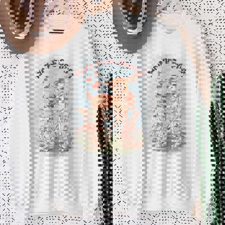 Born To Bepoiled Cute Animal Illustration 長袖tシャツ スウェットシャツ 年配の女性への贈り物