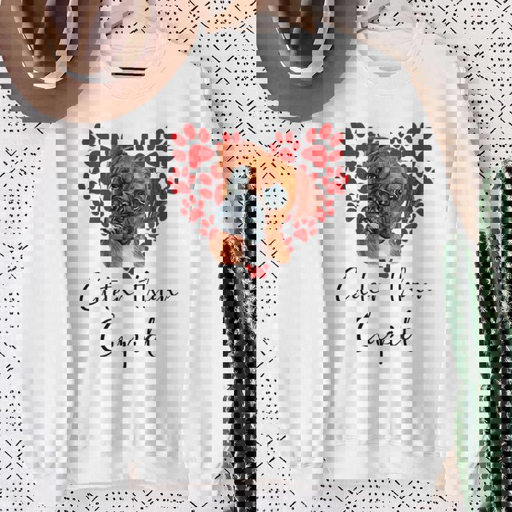 Boxer Dog Cuter Than Cupidalentines Day ボクサー犬 スウェットシャツ 年配の女性への贈り物