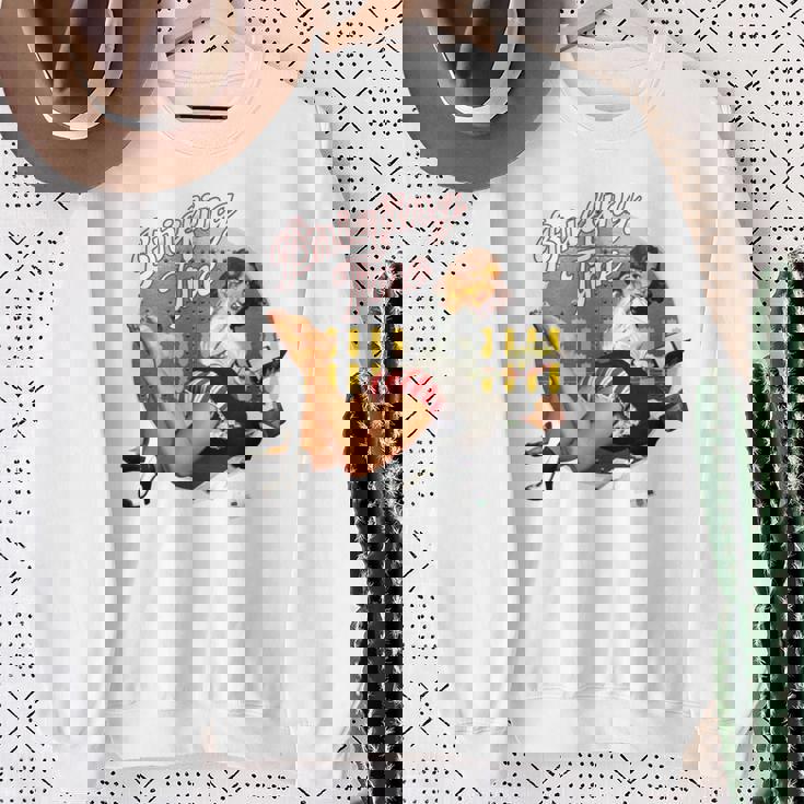 Briefing Time クラシックなボンバーノーズアートスタイル 長袖tシャツ スウェットシャツ 年配の女性への贈り物