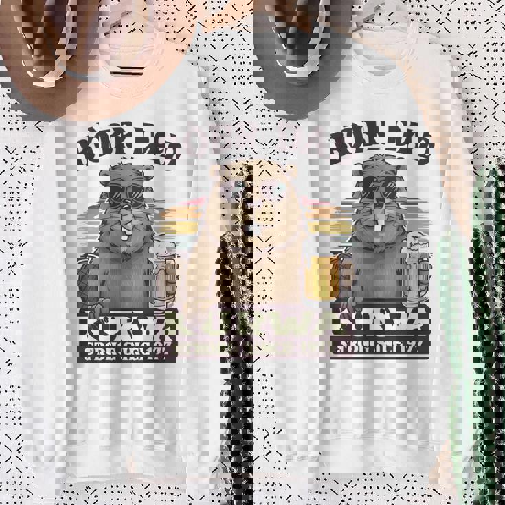 Bòbr Dad Kurwatrongince 1977 Bòbr Kurwa Birthday 長袖tシャツ スウェットシャツ 年配の女性への贈り物