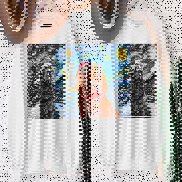 Cockerpanieltarry Night Christmasan Gogh Doganta Hat 長袖tシャツ スウェットシャツ 年配の女性への贈り物