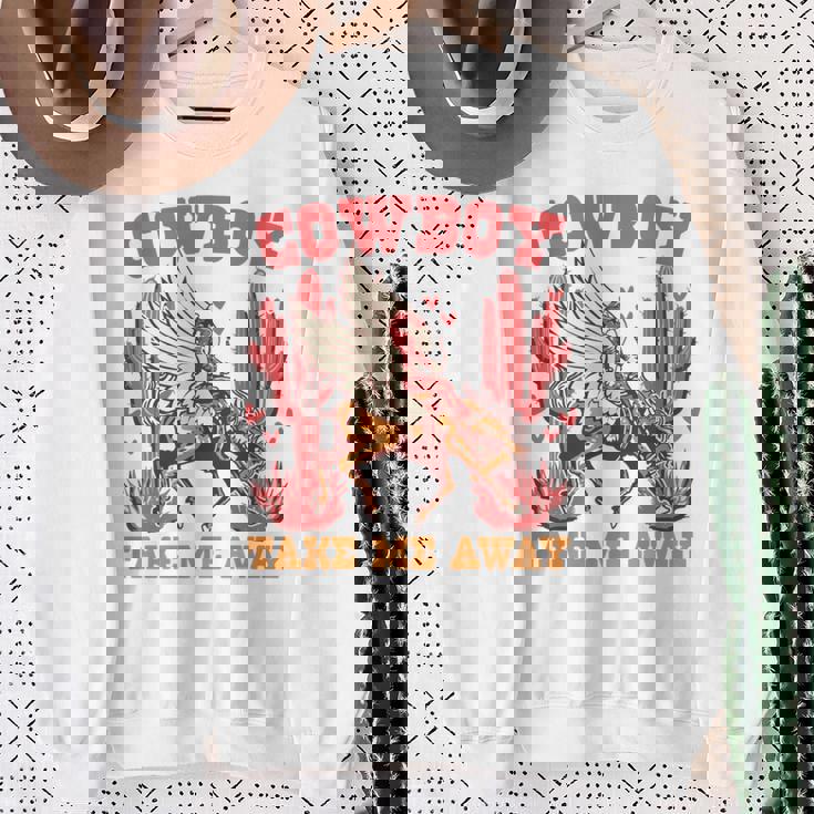 Cowboy Take Me Away ウエスタンバレンタインデー 長袖tシャツ スウェットシャツ 年配の女性への贈り物