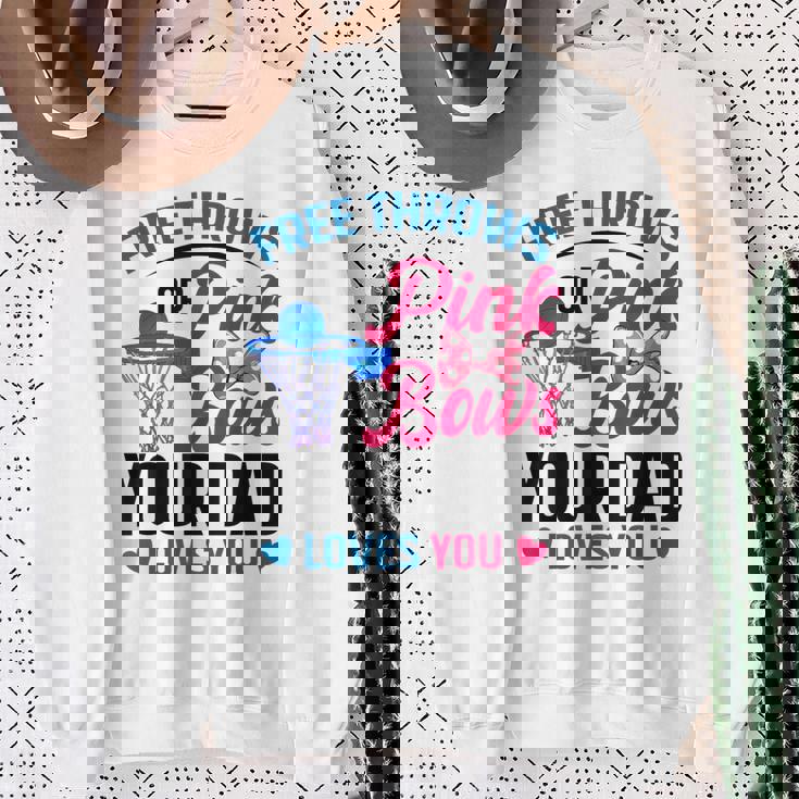Dad Loves You Free Throw Or Pink Bows 性別発表 スウェットシャツ 年配の女性への贈り物