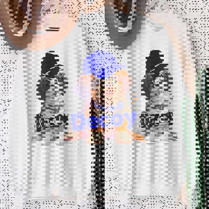 Decoy 愛犬 子犬 デコピン Decoy Kooikerhondje Puppy スウェットシャツ 年配の女性への贈り物