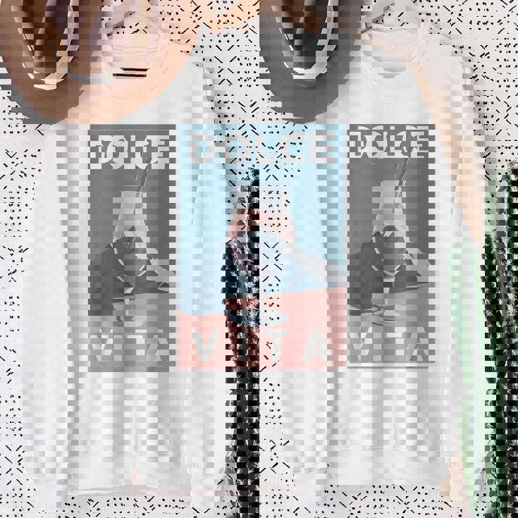 Dolceita Aesthetic Painting Italia Mountains Hikingpritz スウェットシャツ 年配の女性への贈り物