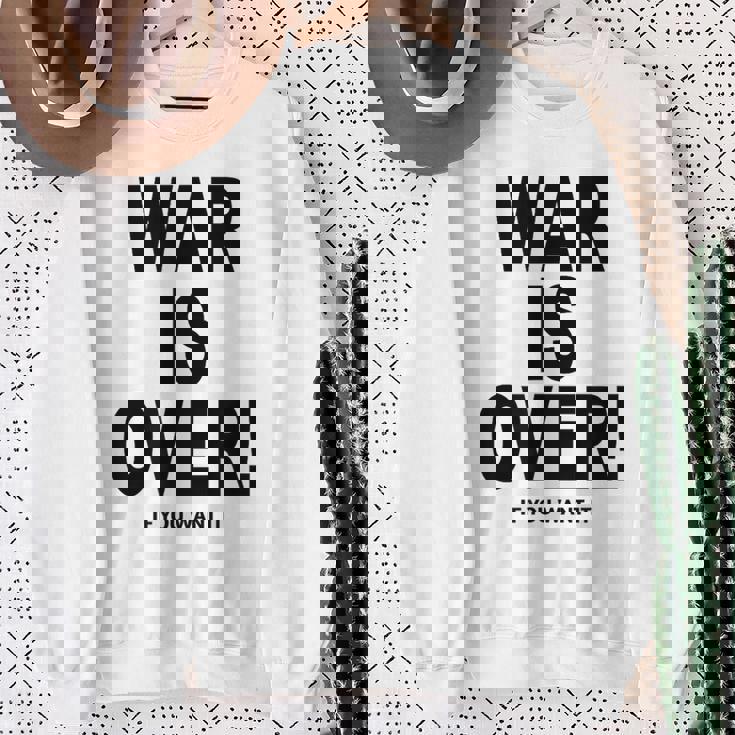 Exclusive War Is Over ご希望の場合限定ブラックプリント スウェットシャツ 年配の女性への贈り物