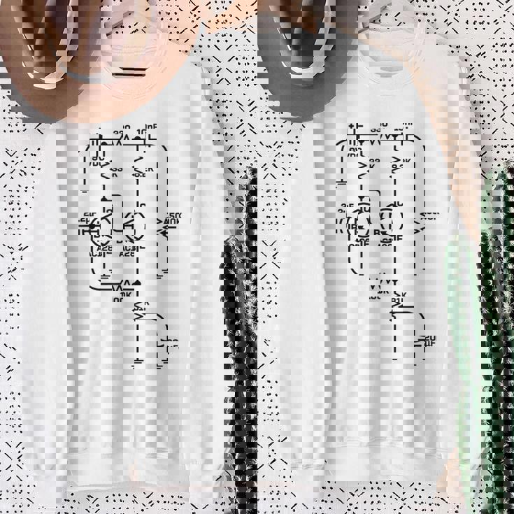 Fuzz Pedal スケマティック図 ゲルマニウム Pnp 回路効果 スウェットシャツ 年配の女性への贈り物