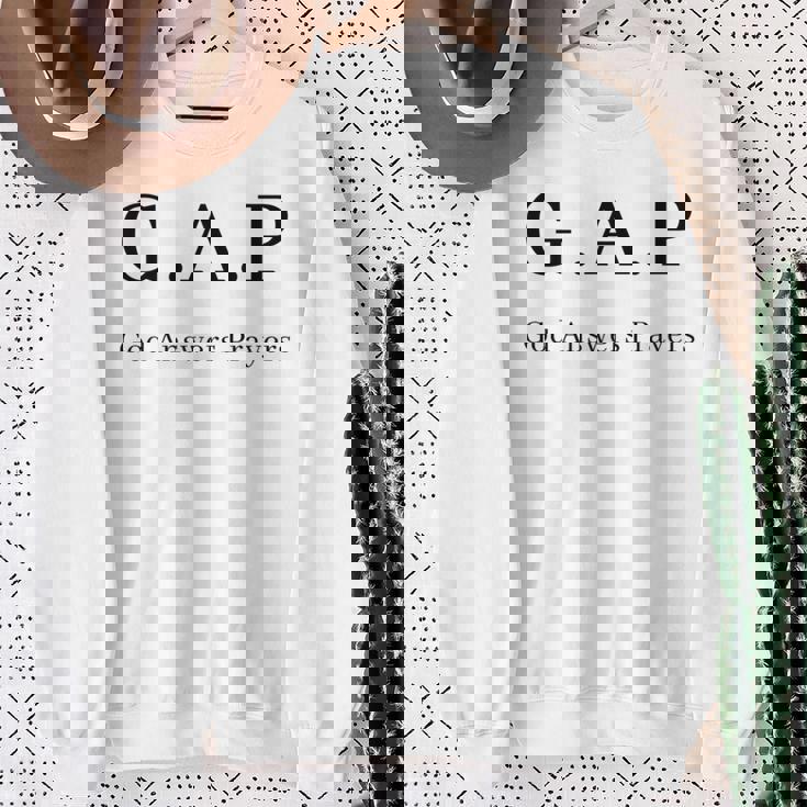 GAP 神は祈りに答えてくださる 長袖tシャツ スウェットシャツ 年配の女性への贈り物