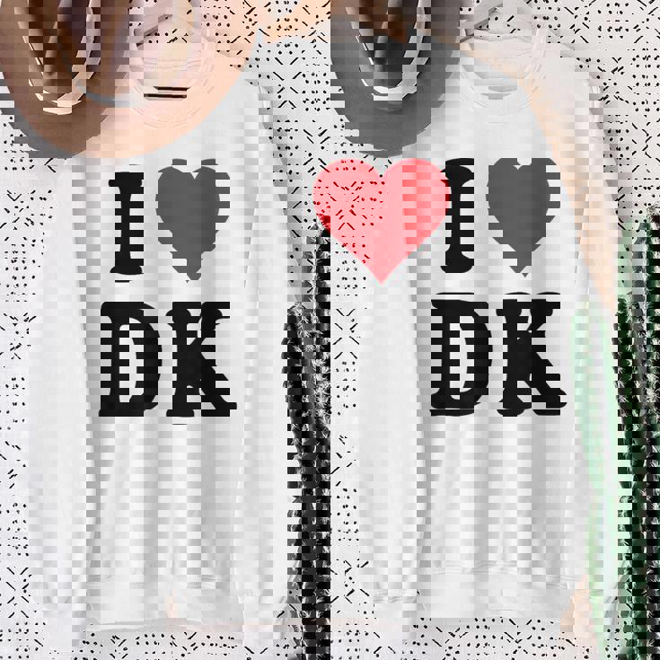I Heart Dk Initials I Love DK First And Last Name D K スウェットシャツ 年配の女性への贈り物