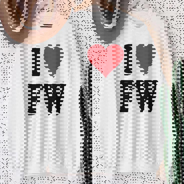 I Heart Fw Initials I Love FW First And Last Name F W スウェットシャツ 年配の女性への贈り物