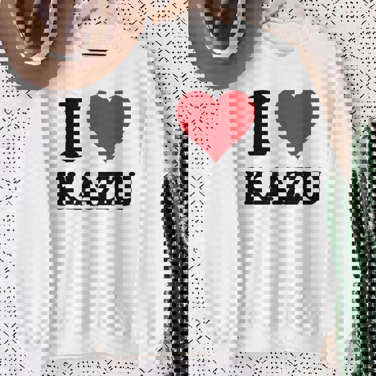 I Heart Kazu 名 I Love パーソナライズ スウェットシャツ 年配の女性への贈り物