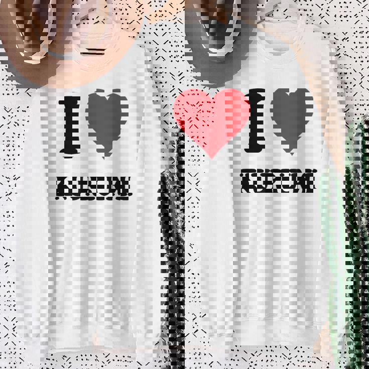 I Heart Kurumi ファーストネーム I Love パーソナライズ スウェットシャツ 年配の女性への贈り物