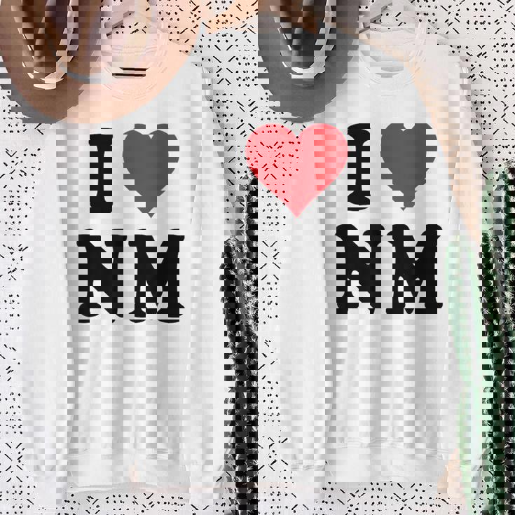 I Heart Nm Initials I Love NM First And Last Name N M スウェットシャツ 年配の女性への贈り物