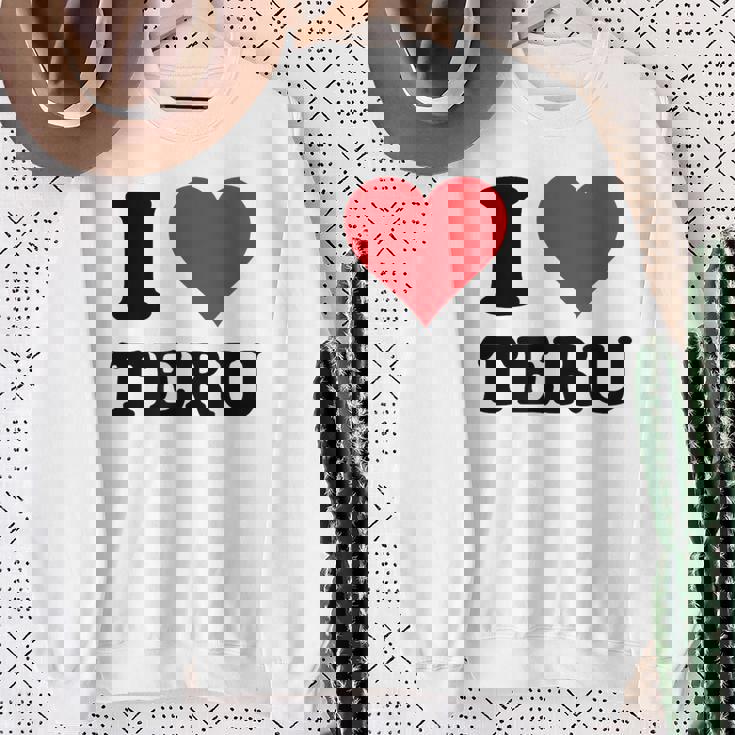 I Heart Teru 名 I Love パーソナライズ スウェットシャツ 年配の女性への贈り物