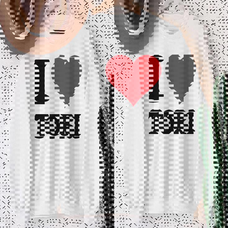 I Heart Tori ファーストネーム I Love パーソナライズ スウェットシャツ 年配の女性への贈り物