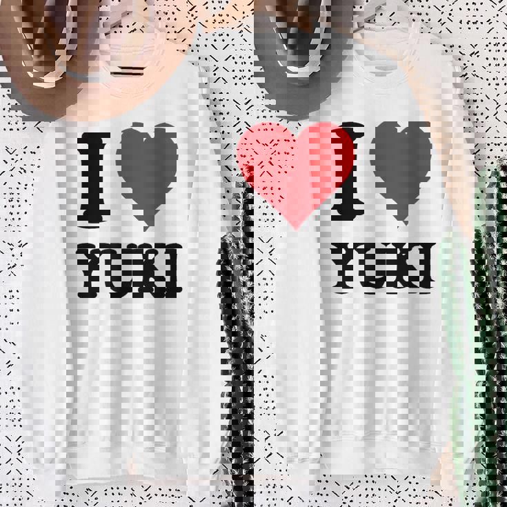 I Heart Yukiファーストネーム I Love パーソナライズ スウェットシャツ 年配の女性への贈り物