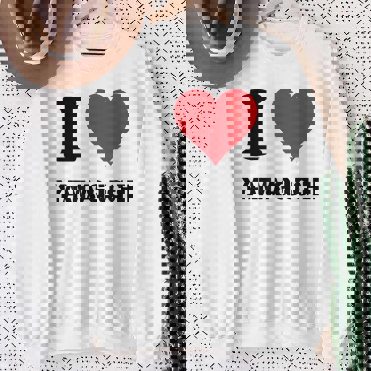 I Heart 山口 Japan Love 日本土産 スウェットシャツ 年配の女性への贈り物