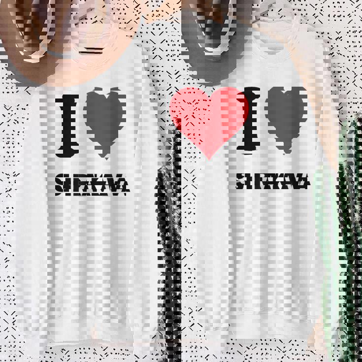 I Heart 白川ジャパンラブ 日本土産 スウェットシャツ 年配の女性への贈り物