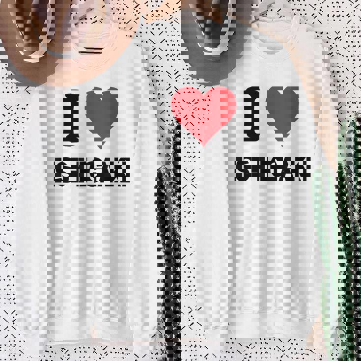 I Heart 石垣 Japan Love 日本土産 スウェットシャツ 年配の女性への贈り物