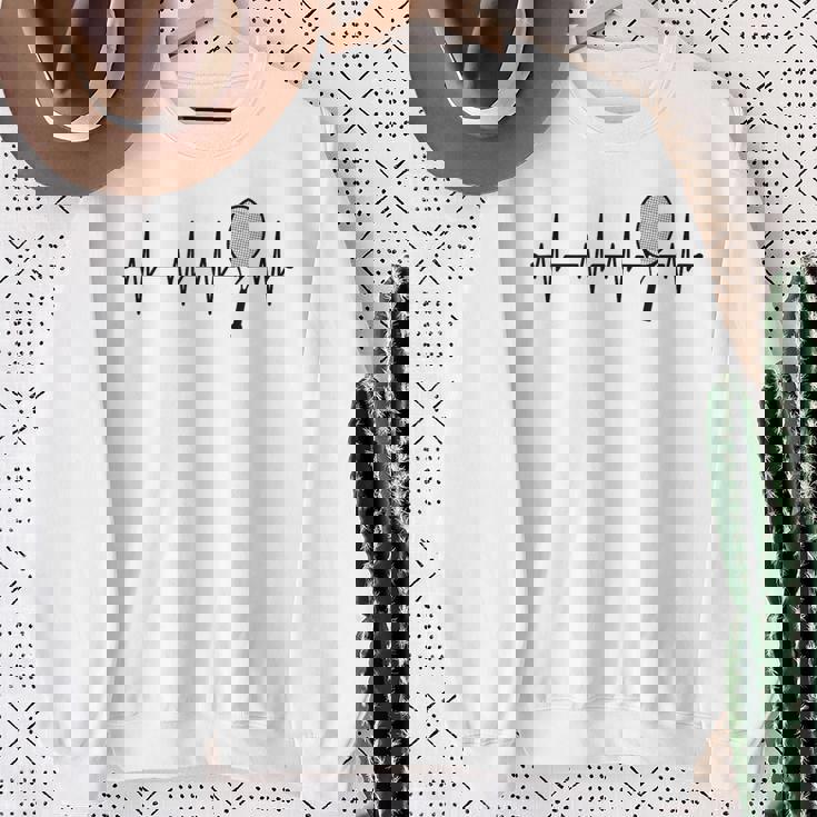 Heartbeat Ecg テニスラック メンズ レディース キッズ スウェットシャツ 年配の女性への贈り物