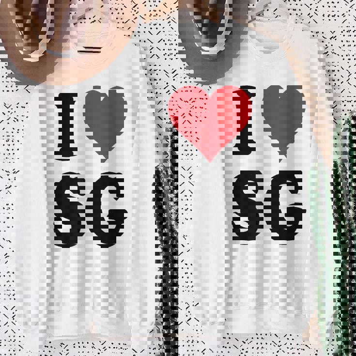 I Heartg イニシャル I LoveG 姓 G スウェットシャツ 年配の女性への贈り物