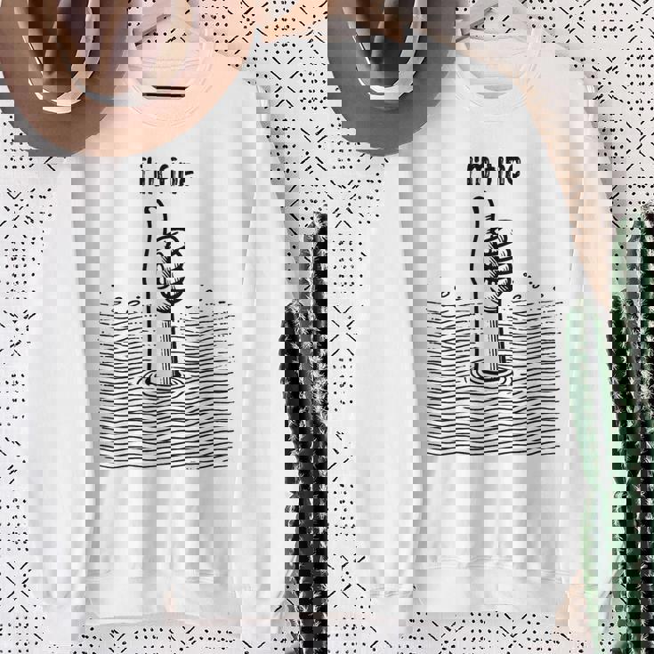 I'm Fine Thumbs Drowning Up メンズ レディース 皮肉なユーモア ジョーク スウェットシャツ 年配の女性への贈り物