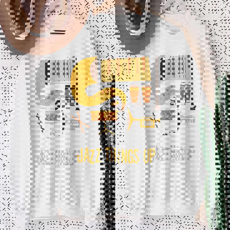 Jazz Things Up ヴィンテージジャズミュージック スウェットシャツ 年配の女性への贈り物