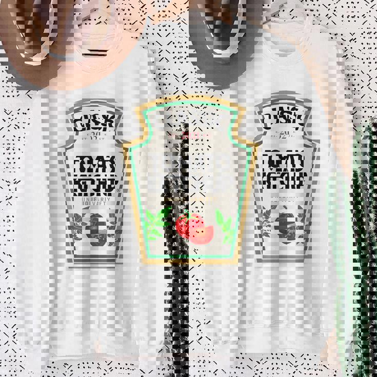 Ketchup ハロウィンコスチューム トマトマッチング ハロウィンケチャップ スウェットシャツ 年配の女性への贈り物