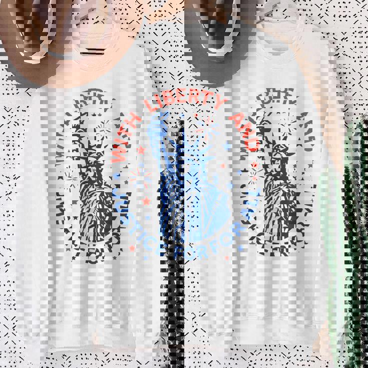 With Liberty And Justice For All Sweatshirt Gifts for Old Women With Liberty And Justice For All Sweatshirt Gifts for Old Women