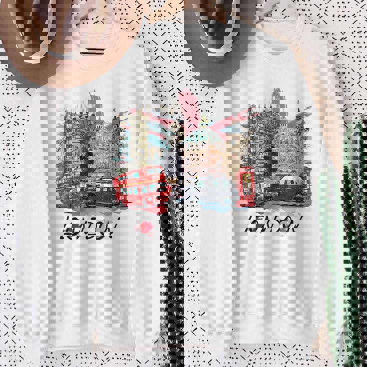 London Uk イギリス ノベルティ グラフィック お土産 ロンドン スウェットシャツ 年配の女性への贈り物